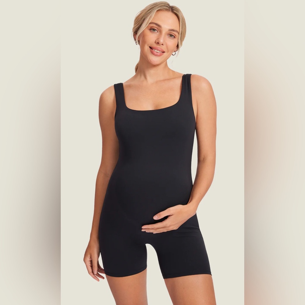 MOMANDA Natrelax® Maternity Romper - Black - Large
